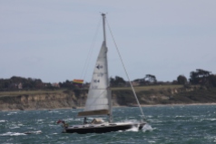 Sailing through Hurst Point towards Poole