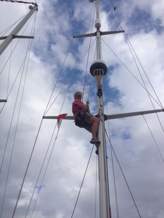 Liz up the mast again!